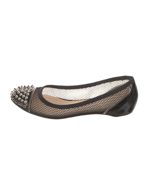 Christian Louboutin Spike Accents Mesh Ballet Flats