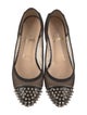 Christian Louboutin Spike Accents Mesh Ballet Flats