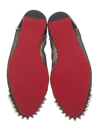 Christian Louboutin Spike Accents Mesh Ballet Flats