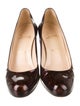 Christian Louboutin Patent Leather Animal Print Pumps