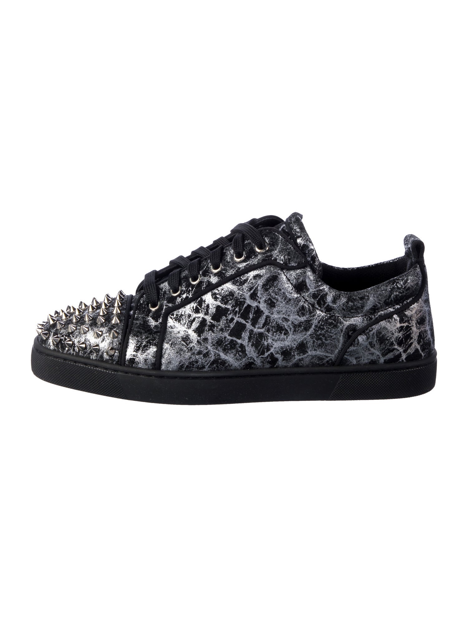 Christian Louboutin Printed Studded Accents Sneakers