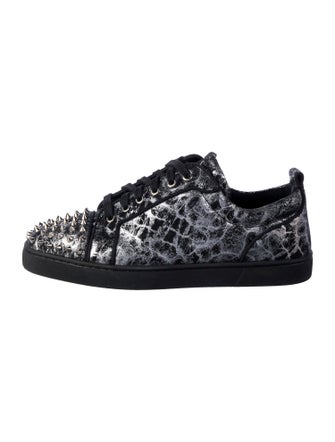 Christian Louboutin Printed Studded Accents Sneakers