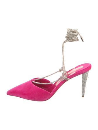 Christian Louboutin Velvet Printed T-Strap Pumps