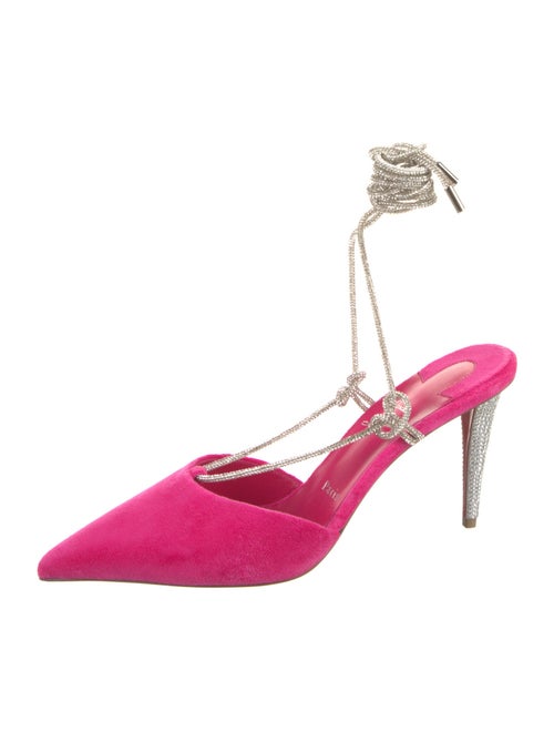 Christian Louboutin Velvet Printed T-Strap Pumps