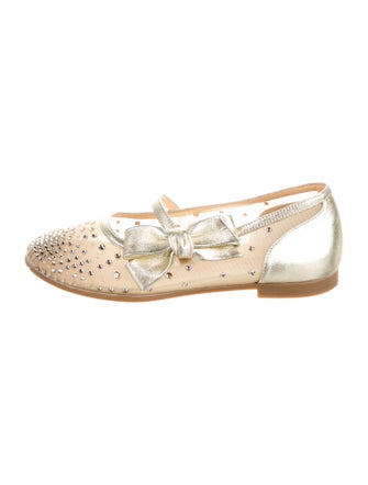 Christian Louboutin Girls' Embellished Mesh Flats