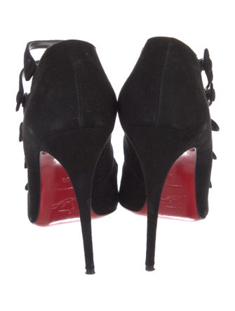 Christian Louboutin Suede Cutout Accent Pumps