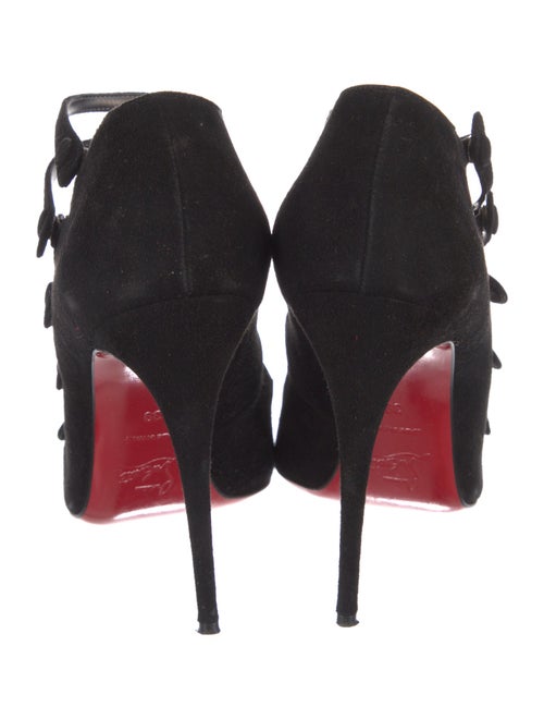 Christian Louboutin Suede Cutout Accent Pumps