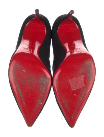 Christian Louboutin Suede Cutout Accent Pumps