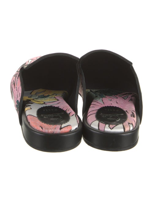 Christian Louboutin Printed Embroidered Accent Slippers