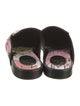 Christian Louboutin Printed Embroidered Accent Slippers