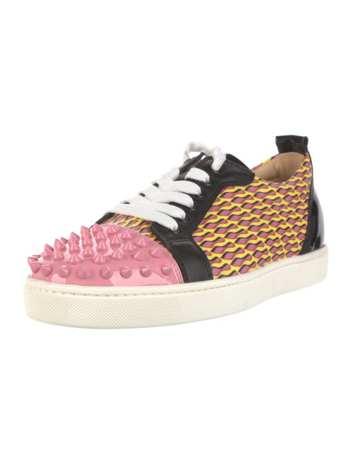 Christian Louboutin Spike Accents Printed Sneakers