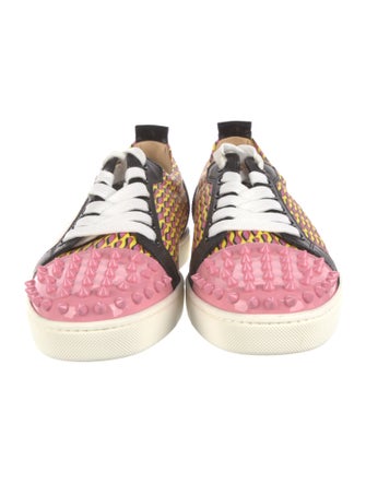Christian Louboutin Spike Accents Printed Sneakers