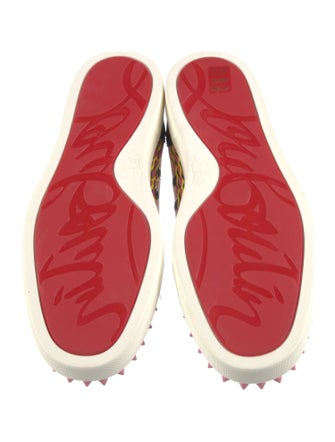 Christian Louboutin Spike Accents Printed Sneakers