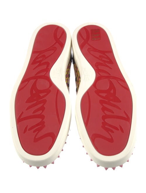 Christian Louboutin Spike Accents Printed Sneakers