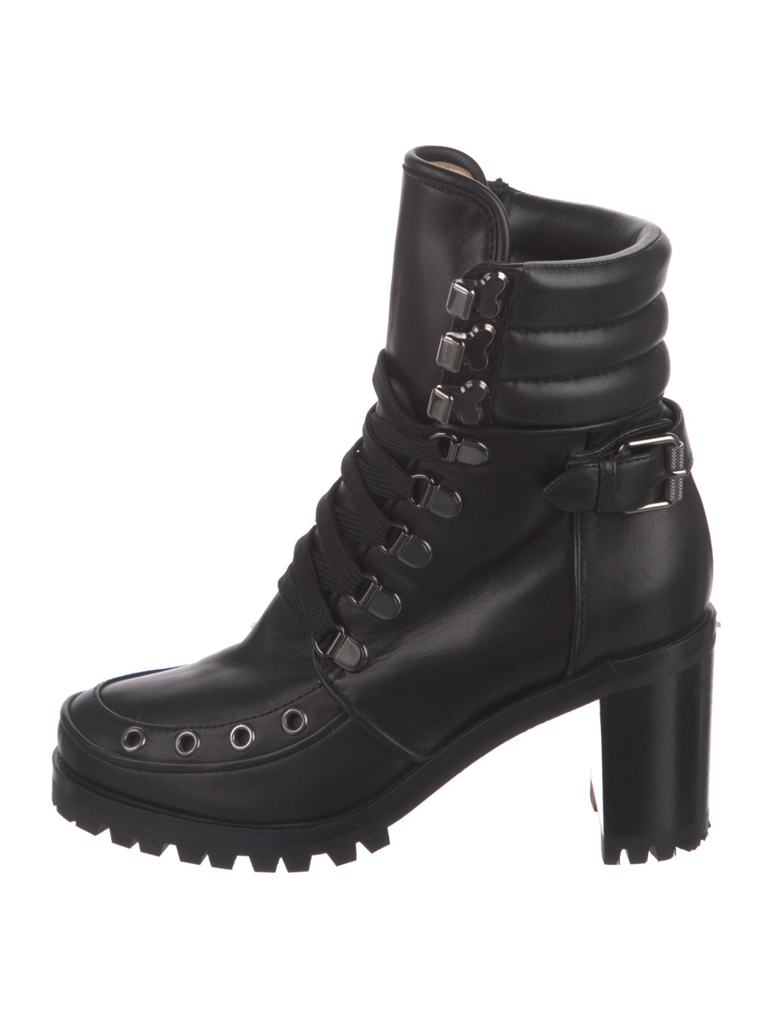 Christian Louboutin Leather Combat Boots