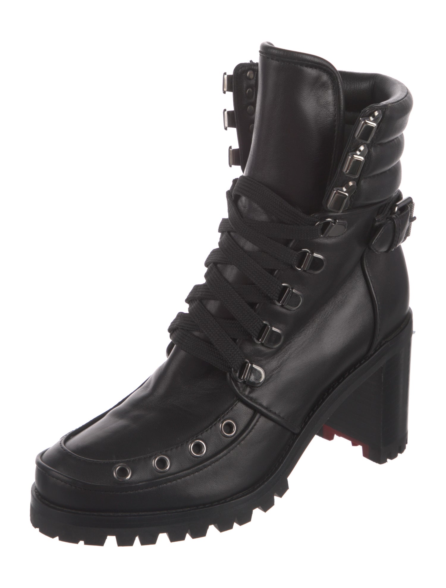 Christian Louboutin Leather Combat Boots