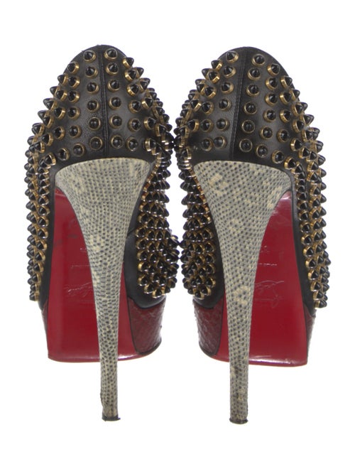 Christian Louboutin Leather Colorblock Pattern Pumps