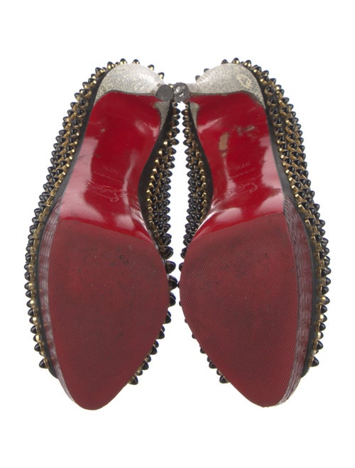 Christian Louboutin Leather Colorblock Pattern Pumps