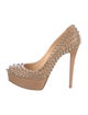 Christian Louboutin Spike Accents Leather Pumps