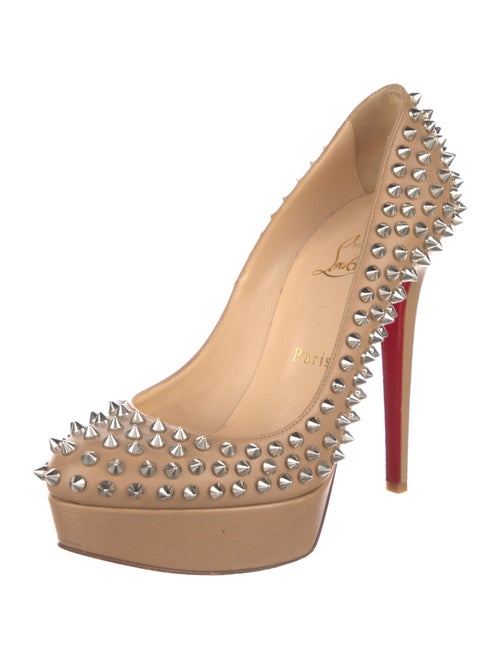 Christian Louboutin Spike Accents Leather Pumps