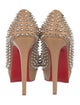 Christian Louboutin Spike Accents Leather Pumps