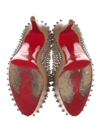 Christian Louboutin Spike Accents Leather Pumps