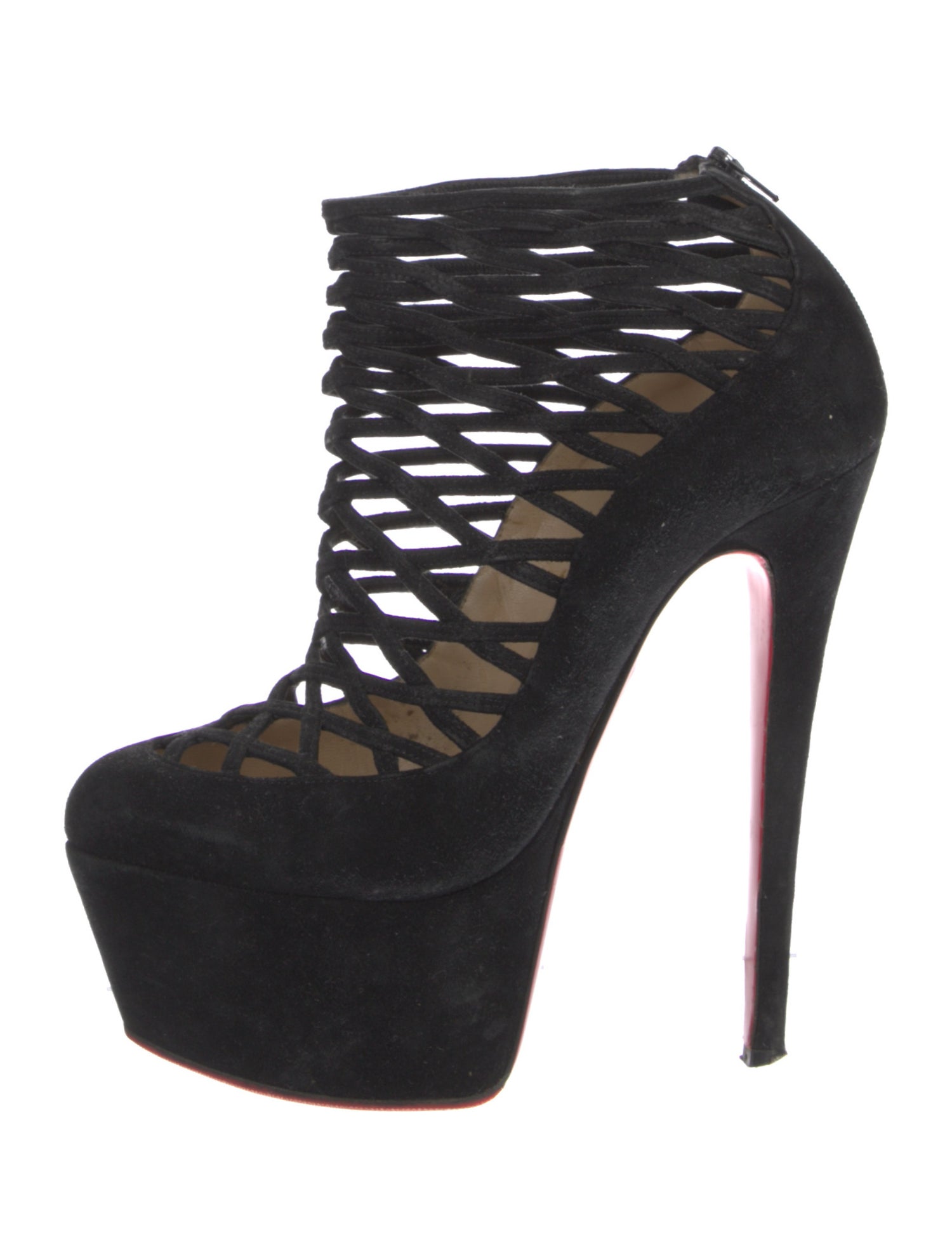 Christian Louboutin Leather Lasercut Accents Pumps
