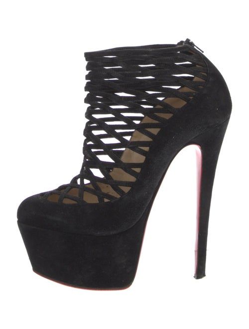 Christian Louboutin Leather Lasercut Accents Pumps