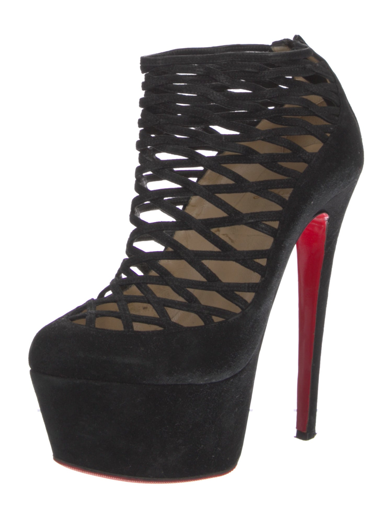 Christian Louboutin Leather Lasercut Accents Pumps