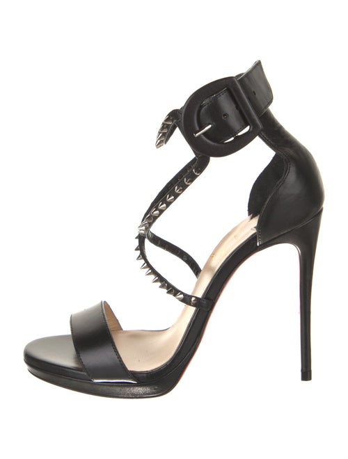 Christian Louboutin Leather Studded Accents Sandals