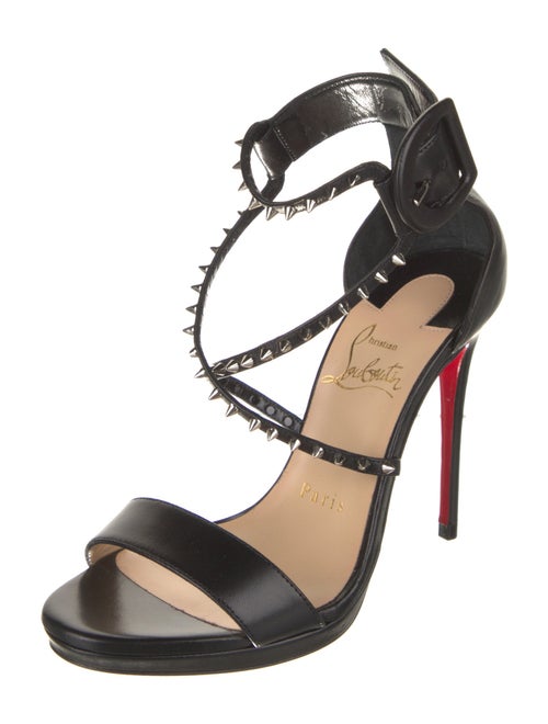 Christian Louboutin Leather Studded Accents Sandals