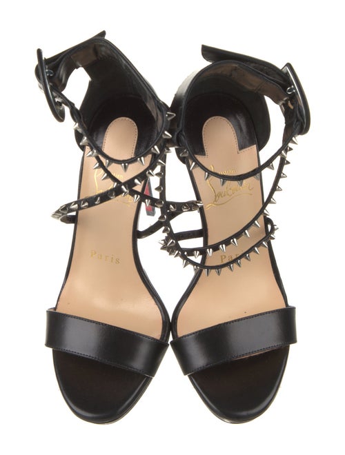 Christian Louboutin Leather Studded Accents Sandals