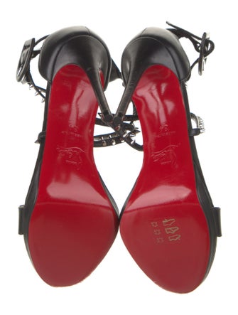 Christian Louboutin Leather Studded Accents Sandals