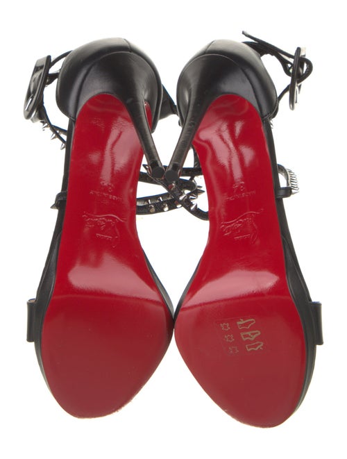 Christian Louboutin Leather Studded Accents Sandals