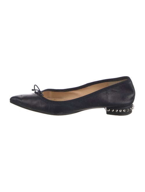 Christian Louboutin Spike Accents Leather Ballet Flats