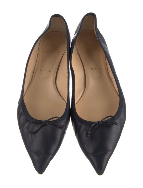 Christian Louboutin Spike Accents Leather Ballet Flats