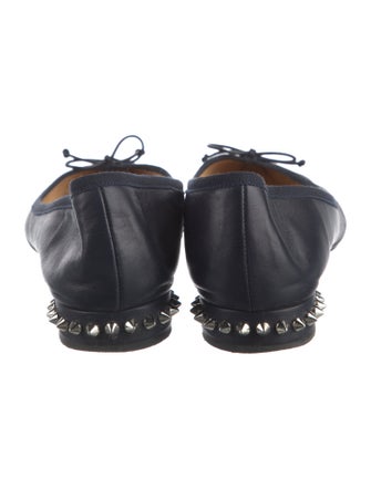 Christian Louboutin Spike Accents Leather Ballet Flats