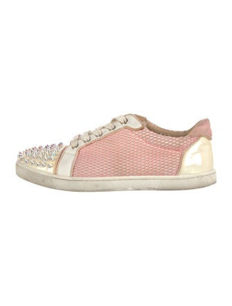 Christian Louboutin Spike Accents Printed Sneakers