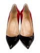 Christian Louboutin Patent Leather Colorblock Pattern Pumps