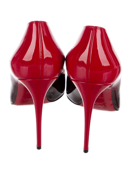 Christian Louboutin Patent Leather Colorblock Pattern Pumps