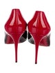 Christian Louboutin Patent Leather Colorblock Pattern Pumps