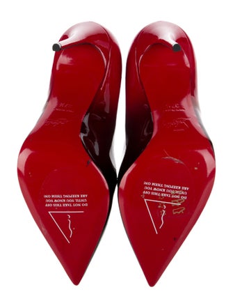 Christian Louboutin Patent Leather Colorblock Pattern Pumps