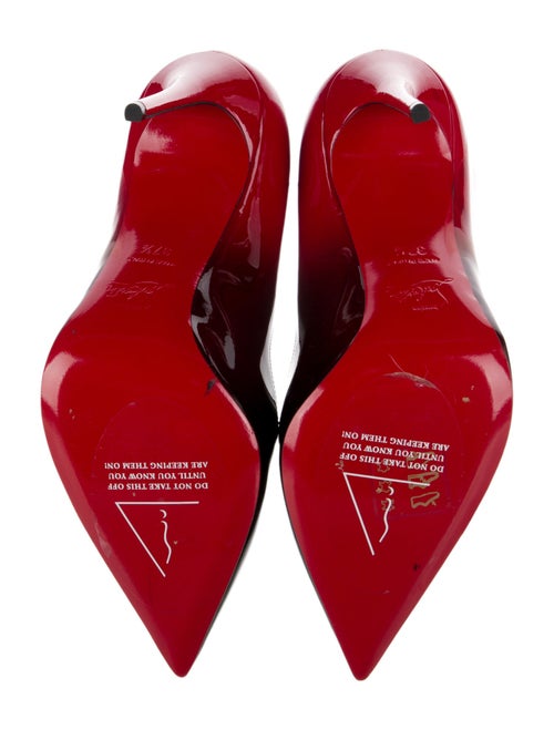 Christian Louboutin Patent Leather Colorblock Pattern Pumps