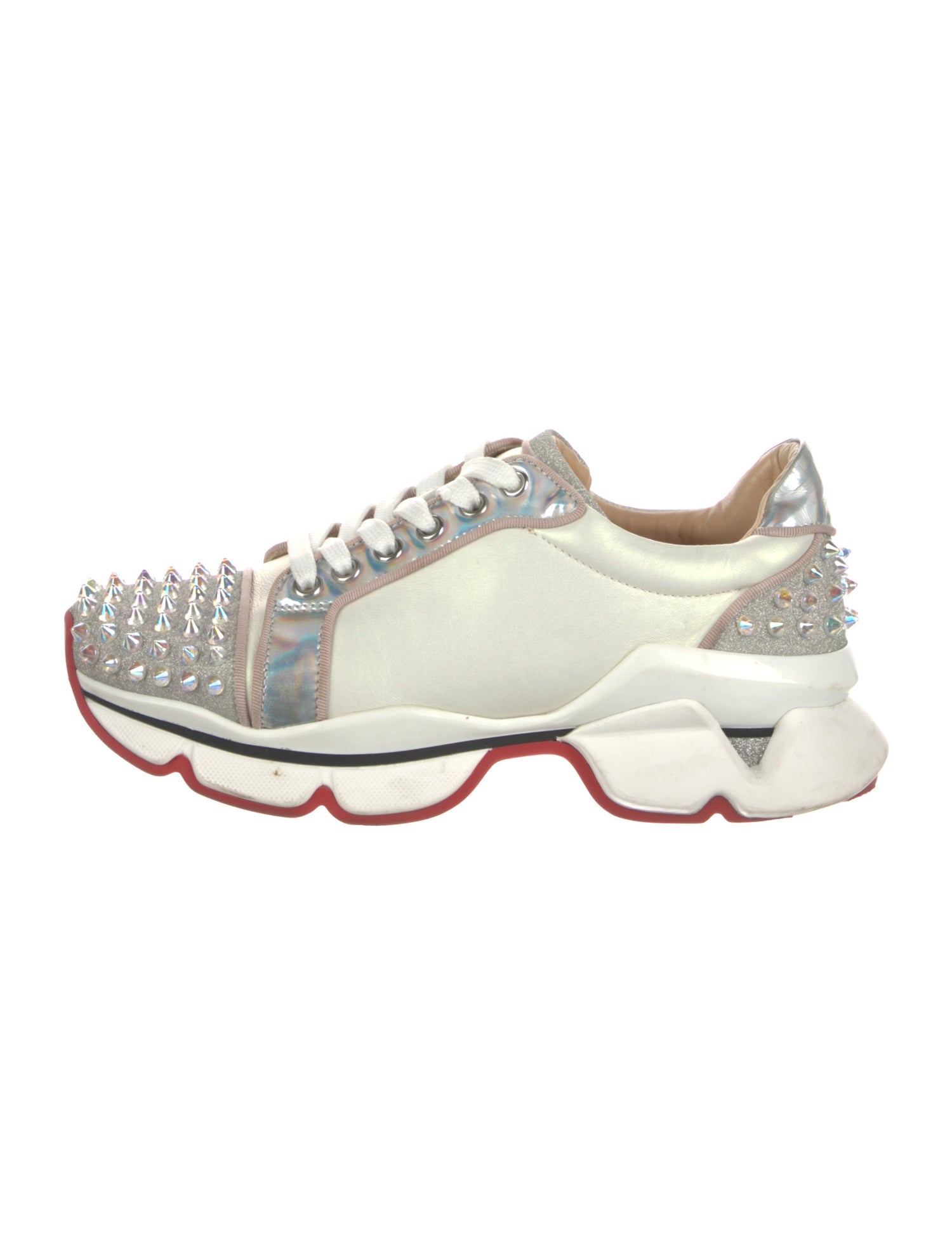 Christian Louboutin Leather Printed Sneakers