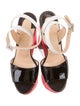 Christian Louboutin Patent Leather Colorblock Pattern Sandals