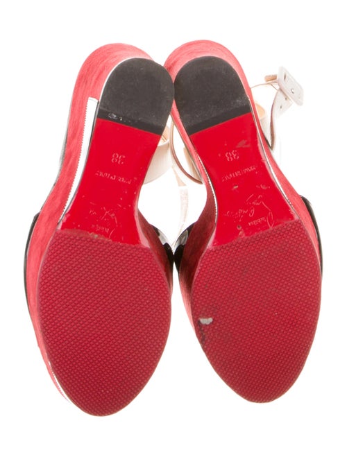 Christian Louboutin Patent Leather Colorblock Pattern Sandals