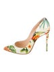 Christian Louboutin Leather Floral Print Pumps