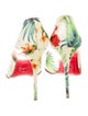 Christian Louboutin Leather Floral Print Pumps