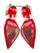 Christian Louboutin Leather Floral Print Pumps