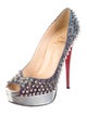 Christian Louboutin Spike Accents Glitter Accents Pumps